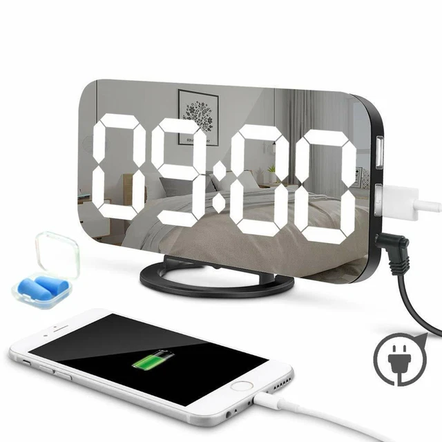 Sveglia Digitale LED, Sveglia Elettronica, Display LED da 6,5", con (Y0M)