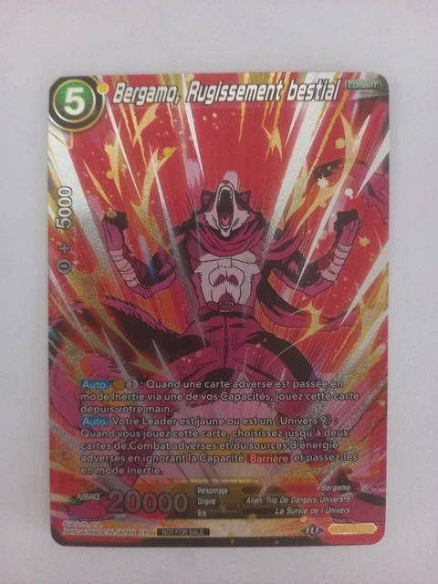 DRAGON BALL SUPER - Bergamo, Rugissement bestial : SR BT12-DB2-108 EUR 7,90  - PicClick FR