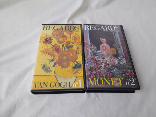 2 K7 Video Vhs Regards Sur Le Peinture Van Gogh + Monet