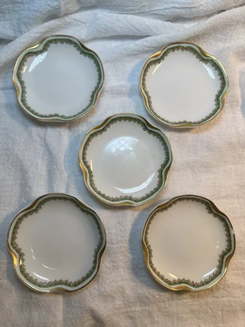 Haviland France Haviland & Co Limoges Small 3” Porcelain Plates Set Of 5