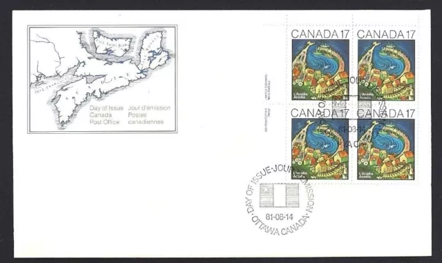 Canada   # 898 ULpb  ACADIANS    Brand New 1981 Unaddressed Cover