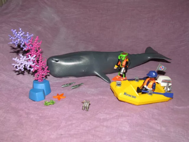Playmobil Pottwal mit Boot und Taucher 4489