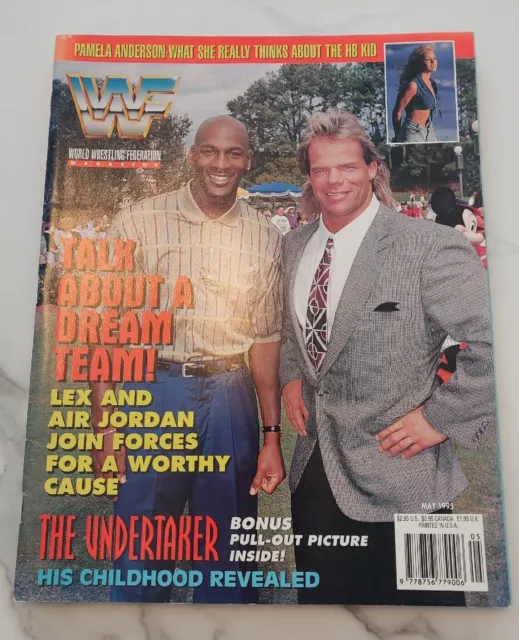 Vintage May 1995 WWF Wrestling Magazine Lex Luger & Air Jordan