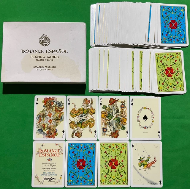 TWIN SET Old Vintage FOURNIER Non Standard * ROMANCE ESPANOL  Wide Playing Cards
