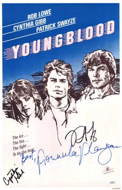 Youngblood Multi Signed Autograph 11X17 Photo Rob Lowe Cynthia Gibb JSA AL29579