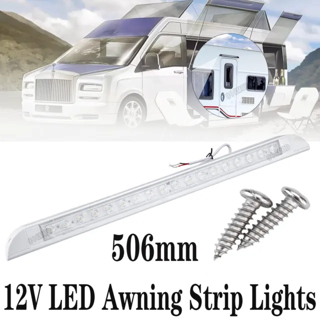 12V Waterproof 506mm LED Awning Camping Lights Campervan Caravan Boat Strip Lamp