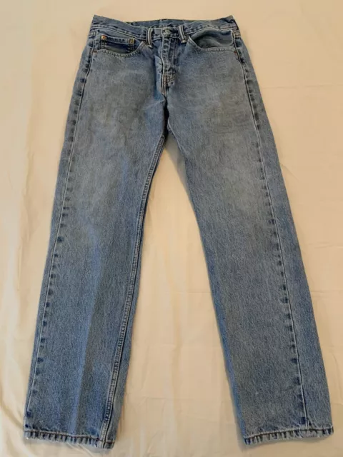 Levi's 505 Jeans Men's 31x32 Blue Denim Regular Straight Leg Medium Wash Casual
