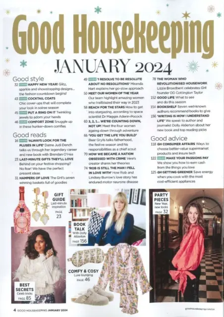 UK Good Housekeeping Magazine Dame Judy Dench, Women of the Year, January 2024 2