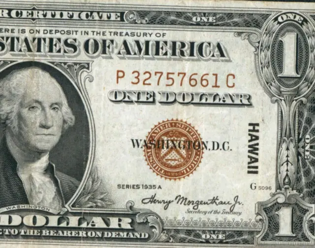 $1 1935 A (( HAWAII )) Silver Certificate ** DAILY CURRENCY AUCTIONS  **