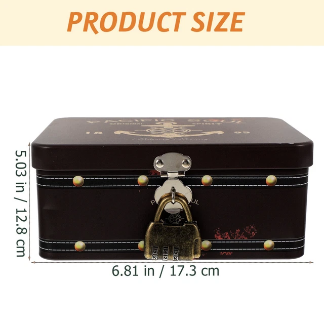 2 Pack Jewelry Chest Storage Box Small Container Storage Container Lid Decorate 12