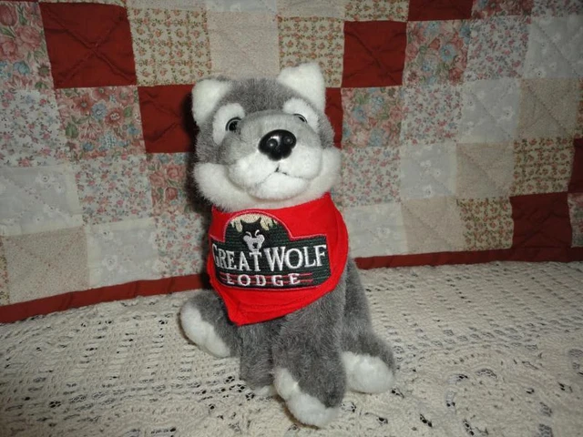 GREAT WOLF LODGE Petting Zoo GREY WOLF Toy with Bandana £42.70
