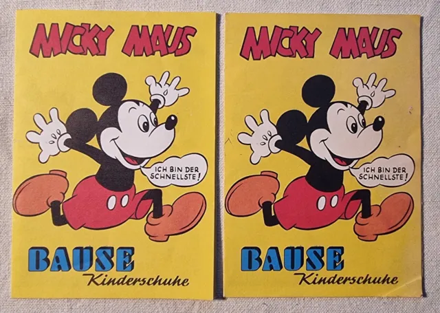 Micky Maus Heft Bause Kinderschuhe "Ich bin der Schnellste!", 70er, RAR