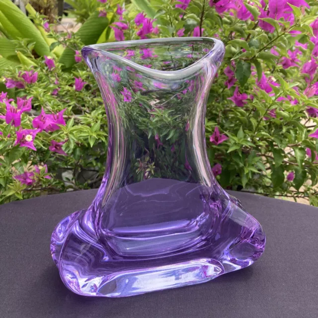 Vintage Mcm Italian Murano Sommerso Flavio Poli Design Purple Vase * Xlnt!