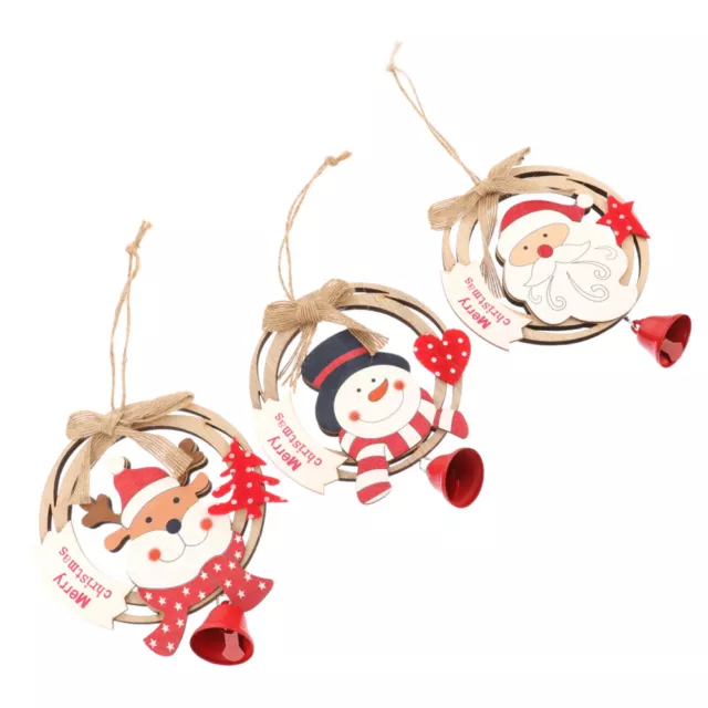3 Pcs Jingle Bell Türhänger Weihnachtsglocke Ornament Weihnachtsdeko Schmücken