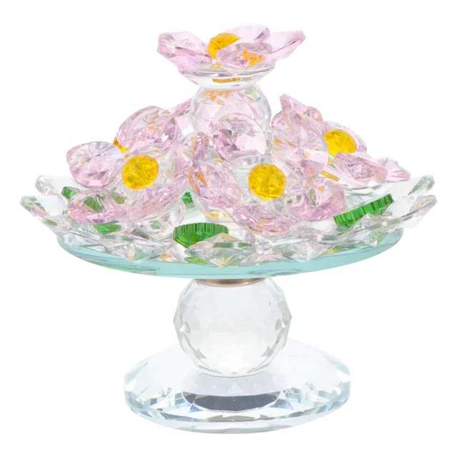 Maceta de cristal figuras de flores de cristal en casa boda oficina