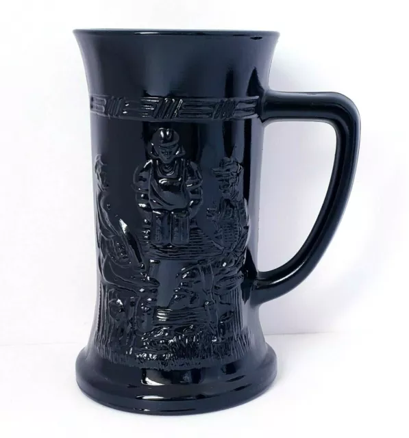 Indiana Glass Tiara Black Mug German Beer Stein Tavern Men