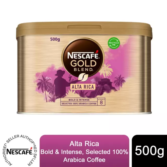 Nescafe Gold Blend Instant Coffee Alta Rica Bold & Intense Arabica Coffee, 500g