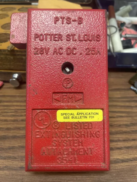 Potter Electric PTS-B Sprinkler Control Valve  Supervisory Plug Type Switch