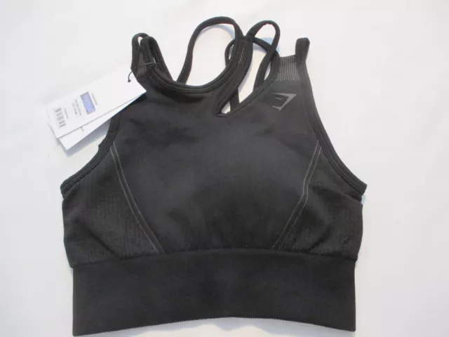 GYMSHARK ULTRA SEAMLESS Sports Bra Black Size Medium Brand New £16.01 -  PicClick UK