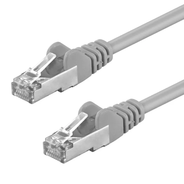 CAT6 Kabel S/FTP PiMF 1/10 Stück Patchkabel DSL LAN Netzwerkkabel grau 0,25m-50m