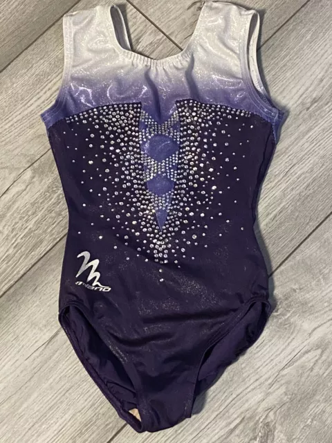 Immaculate Milano Elite Competition Gymnastic Leotard 28” 7-8 Years. Stunning