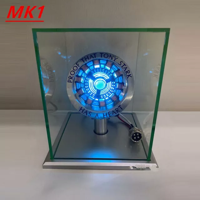 New Iron Man MK1 Arc Reactor Tony Stark LED Chest Light USB DIY Metal Lamp Model