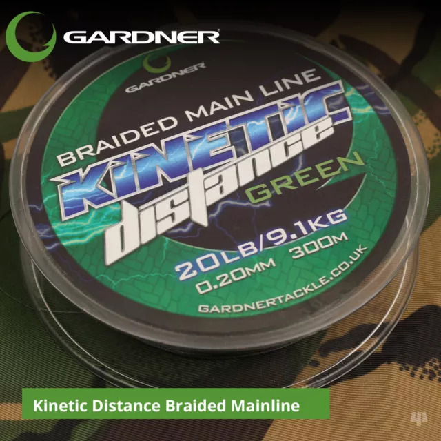 Gardner Tackle Kinetic Distance Braided Mainline - Carp Coarse Fishing Line