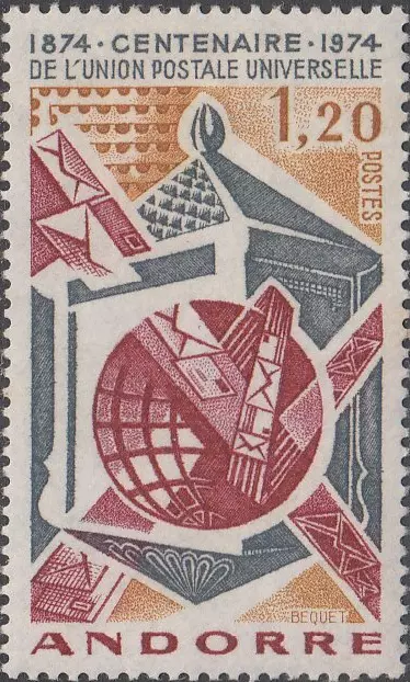 French Andorra #235 MNH Mail Box