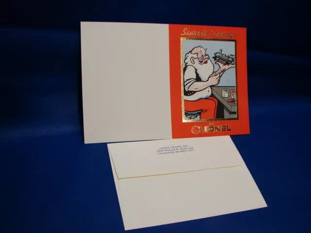 Scarce 1990 Lionel Santa Clause Holiday Greeting Card w/ Envelope C10