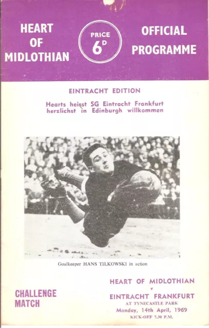 Vintage HEART OF MIDLOTHIAN 1968/69 v Eintracht Frankfurt Friendly (2)