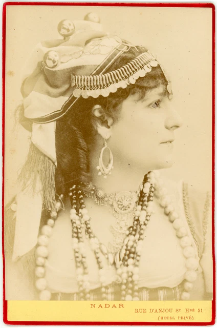 Carte Cabinet Vintage Nadar - Portrait Actrice Darly - Circa 1890 - France