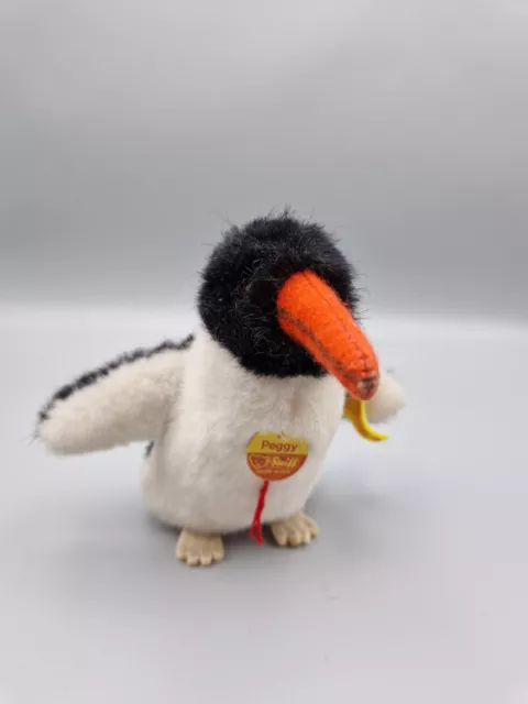 Steiff Pinguin "Peggy" 2505/12 Plüschtier Stofftier mit Fahne und Etikett