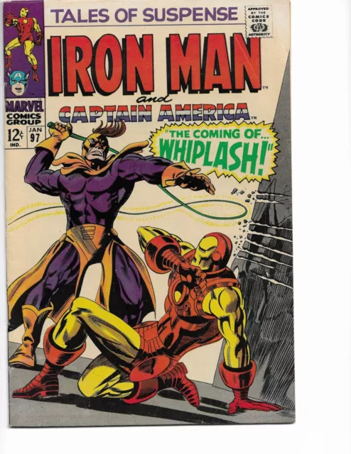 Tales of Suspense #97 Ironman/Captain America 1st Appearane of Whiplash !!!