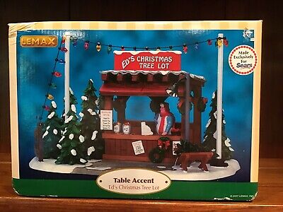 LEMAX "Ed's Christmas Tree Lot" Village Table Accent  Retired