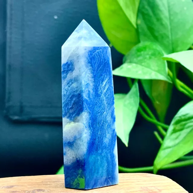 66G Lapis lazuli quartz crystal obeliskpoint wand aura healing