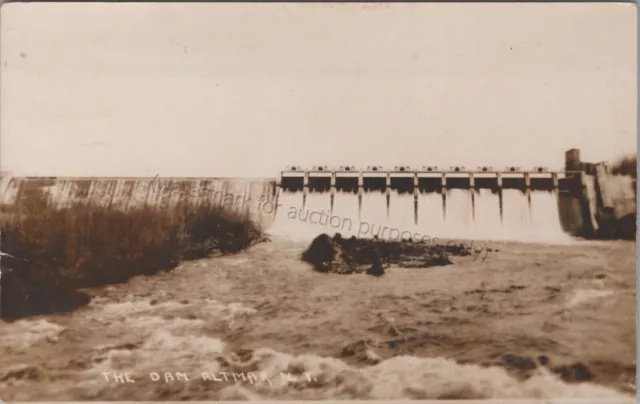 Altmar, NY: RPPC The Dam - 1930 Oswego County, New York Real Photo Postcard