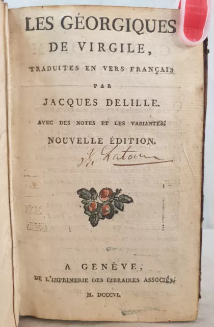1806, Virgile, Les Géorgiques