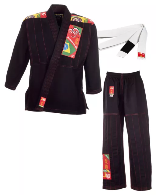 Ju-Sports Kinder Brazilian Jiu-Jitsu Gi  BJJ-Anzug Kids schwarz - Kids-Kimono