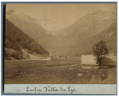 France Luchon allée Etigny route de la vallée des Lys Vintage albumen print, 