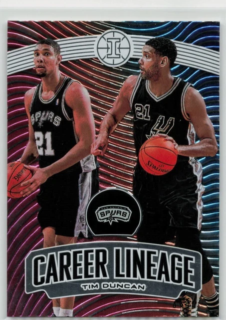 TIM DUNCAN 2019-20 Panini Illusions Career Lineage Insert #9 San Antonio Spurs