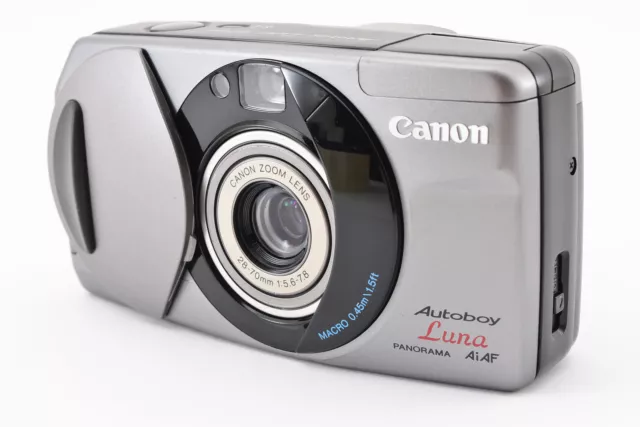 Zoll Fast Neu Canon Autoboy Luna 35 Silber Punkt & Shoot 35mm Film Kamera Japan