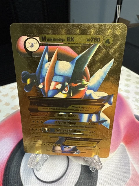 MEGA ASH-GRENINJA EX Gold Foil Fan Art Display Card Hp750 Battle Bond $6.99 - PicClick MEGA ASH-GRENINJA EX Gold Foil Fan Art Display Card Hp750 Battle Bond $6.99 - PicClick