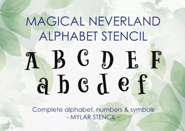 Alphabet Letter stencil #281  A - Z & numbers  2, 3, 4, 5 or 6cm sizes FREE POST