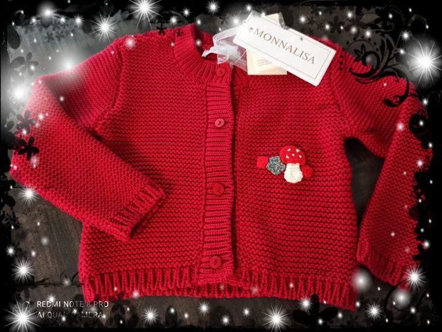 Monnalisa Strickjacke Mädchen Größe 80/12 Monate Neu mit Etikett