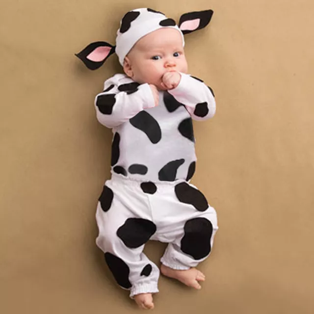 Set abbigliamento neonato bambino costumi Halloween cuccioli mucca mosca