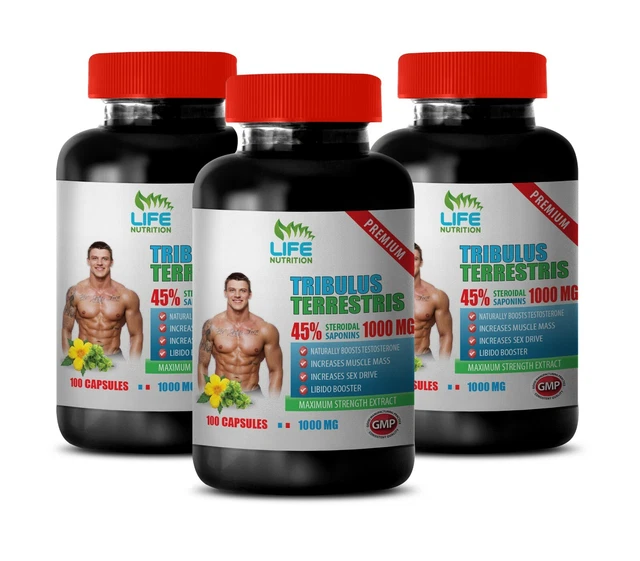 INCREASE NATURAL TESTOSTERONE Level Tribulus Terrestris 1000mg 3