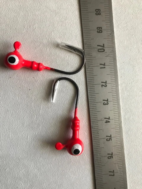 25 Stk Jighead-s UV aktiv 2/0 7g Jigkopf Jigköpfe Konvolut Barsch Zander UL