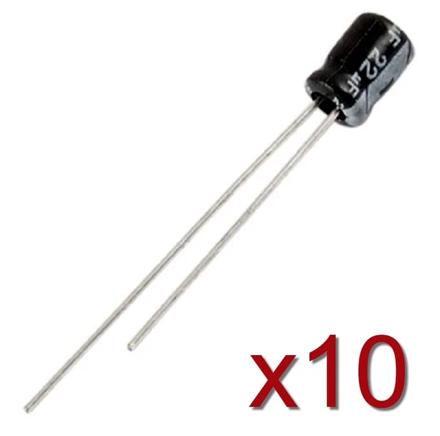 10x condensateur électrolytique 16V 22uF / 6x4mm Radial Capacitor Aluminium