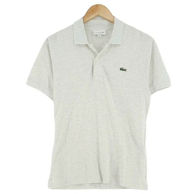 LACOSTE COUPE CLASSIQUE Beige Polo Hommes Taille 2 XS EUR 29 24