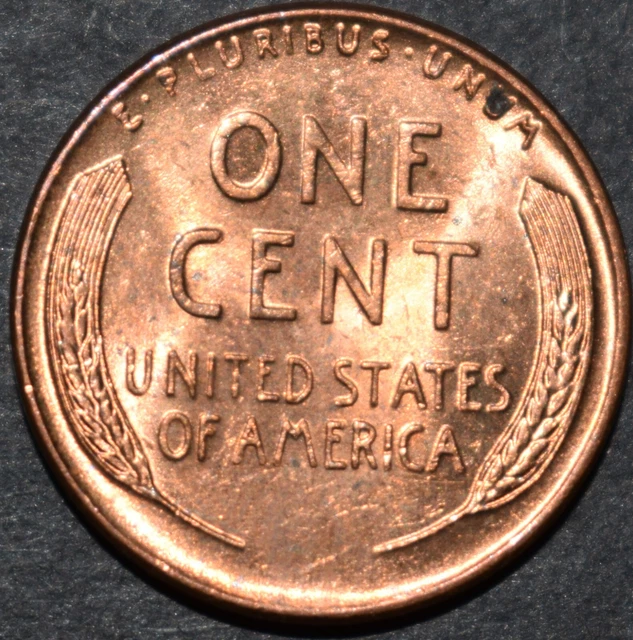 1957 P Lincoln Wheat Penny / Choice BU Mint Luster Red Uncirculated from OBW 2